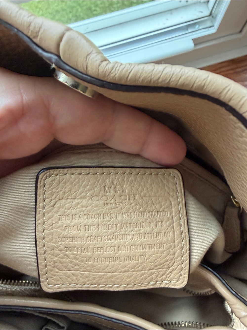 Coach Tan Leather Shoulder Bag - Classic Neutral Tote - Picture 3 of 9